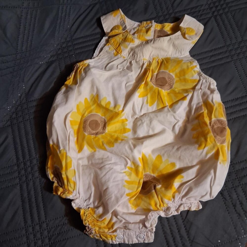 Carter-s Women's White and Yellow Playsuit-romper